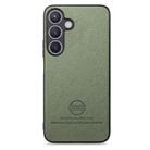 For Samsung Galaxy S25+ 5G Twill Fabric Leather Skin Back Phone Case(Green) - 2