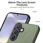 For Samsung Galaxy S25+ 5G Twill Fabric Leather Skin Back Phone Case(Green) - 3