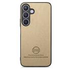 For Samsung Galaxy S25+ 5G Twill Fabric Leather Skin Back Phone Case(Khaki) - 2