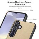 For Samsung Galaxy S25+ 5G Twill Fabric Leather Skin Back Phone Case(Khaki) - 3