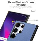 For Samsung Galaxy S25 Ultra 5G Twill Fabric Leather Skin Back Phone Case(Blue) - 3