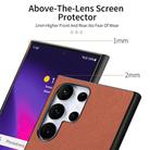 For Samsung Galaxy S25 Ultra 5G Twill Fabric Leather Skin Back Phone Case(Brown) - 3