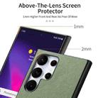 For Samsung Galaxy S25 Ultra 5G Twill Fabric Leather Skin Back Phone Case(Green) - 3
