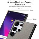 For Samsung Galaxy S25 Ultra 5G Twill Fabric Leather Skin Back Phone Case(Gray) - 3