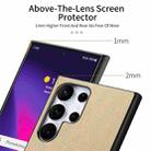 For Samsung Galaxy S25 Ultra 5G Twill Fabric Leather Skin Back Phone Case(Khaki) - 3