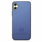 For Samsung Galaxy A06 Twill Fabric Leather Skin Back Phone Case(Blue) - 2