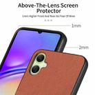 For Samsung Galaxy A06 Twill Fabric Leather Skin Back Phone Case(Brown) - 3