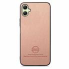 For Samsung Galaxy A06 Twill Fabric Leather Skin Back Phone Case(Pink) - 2