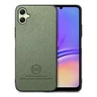 For Samsung Galaxy A06 Twill Fabric Leather Skin Back Phone Case(Green) - 1