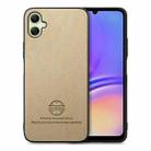 For Samsung Galaxy A06 Twill Fabric Leather Skin Back Phone Case(Khaki) - 1