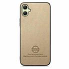 For Samsung Galaxy A06 Twill Fabric Leather Skin Back Phone Case(Khaki) - 2
