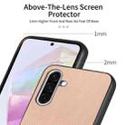For Samsung Galaxy A16 Twill Fabric Leather Skin Back Phone Case(Pink) - 3