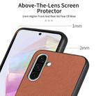 For Samsung Galaxy A26 Twill Fabric Leather Skin Back Phone Case(Brown) - 3