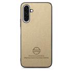 For Samsung Galaxy A26 Twill Fabric Leather Skin Back Phone Case(Khaki) - 2