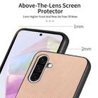 For Samsung Galaxy A36 Twill Fabric Leather Skin Back Phone Case(Pink) - 3