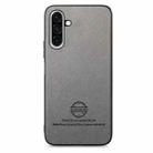 For Samsung Galaxy A36 Twill Fabric Leather Skin Back Phone Case(Gray) - 2