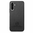 For Samsung Galaxy A36 Twill Fabric Leather Skin Back Phone Case(Black) - 2