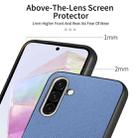 For Samsung Galaxy A56 5G Twill Fabric Leather Skin Back Phone Case(Blue) - 3