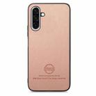 For Samsung Galaxy A56 5G Twill Fabric Leather Skin Back Phone Case(Pink) - 2