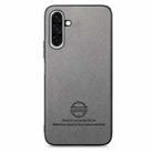 For Samsung Galaxy A56 5G Twill Fabric Leather Skin Back Phone Case(Gray) - 2