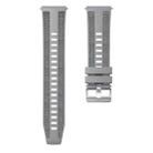 For Samsung Galaxy Watch 3 45mm Push Connector 22mm Hybrid Nylon Silicone Watch Band(Gray) - 3