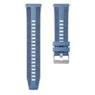 For Samsung Galaxy Watch 3 45mm Push Connector 22mm Hybrid Nylon Silicone Watch Band(Light Blue) - 3