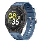 For COROS Pace 3 Push Connector 22mm Hybrid Nylon Silicone Watch Band(Light Blue) - 1
