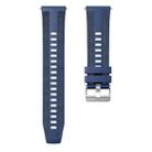 For COROS Pace 3 Push Connector 22mm Hybrid Nylon Silicone Watch Band(Dark Blue) - 3