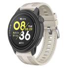 For COROS Pace 3 Push Connector 22mm Hybrid Nylon Silicone Watch Band(Starlight) - 1