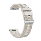 For COROS Pace 3 Push Connector 22mm Hybrid Nylon Silicone Watch Band(Starlight) - 2
