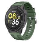 For COROS Pace 3 Push Connector 22mm Hybrid Nylon Silicone Watch Band(Spruce Green) - 1