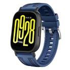 For Redmi Watch 5 Active / Watch 5 Lite Push Connector 22mm Hybrid Nylon Silicone Watch Band(Dark Blue) - 1