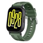 For Redmi Watch 5 Active / Watch 5 Lite Push Connector 22mm Hybrid Nylon Silicone Watch Band(Spruce Green) - 1