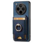 For OPPO Find X8 Retro Splitable Magnetic Stand Card Bag Leather Phone Case(Blue) - 2