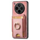 For OPPO Find X8 Retro Splitable Magnetic Stand Card Bag Leather Phone Case(Pink) - 2