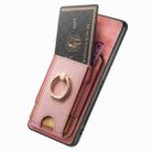 For OPPO A58 4G Retro Splitable Magnetic Stand Card Bag Leather Phone Case(Pink) - 3