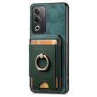 For OPPO Reno10 Global Retro Splitable Magnetic Stand Card Bag Leather Phone Case(Green) - 2