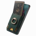 For OPPO Reno10 Pro Global Retro Splitable Magnetic Stand Card Bag Leather Phone Case(Green) - 3