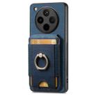 For OPPO Find X8 Pro Retro Splitable Magnetic Stand Card Bag Leather Phone Case(Blue) - 2