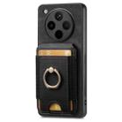 For OPPO Find X8 Pro Retro Splitable Magnetic Stand Card Bag Leather Phone Case(Black) - 2