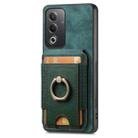 For OPPO Reno8 Pro 5G Retro Splitable Magnetic Stand Card Bag Leather Phone Case(Green) - 2