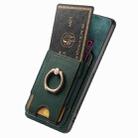 For OPPO Reno8 5G Retro Splitable Magnetic Stand Card Bag Leather Phone Case(Green) - 3