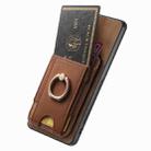 For OPPO Reno7 Pro 5G Retro Splitable Magnetic Stand Card Bag Leather Phone Case(Brown) - 3