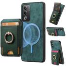 For OPPO Reno7 Pro 5G Retro Splitable Magnetic Stand Card Bag Leather Phone Case(Green) - 1