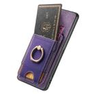 For OPPO Reno6 Z Retro Splitable Magnetic Stand Card Bag Leather Phone Case(Purple) - 3