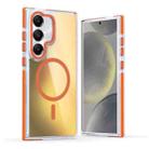 For Samsung Galaxy S25 5G Dual-Color Gradient Discolor MagSafe Phone Case(Orange) - 1