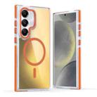 For Samsung Galaxy S25+ 5G Dual-Color Gradient Discolor MagSafe Phone Case(Orange) - 1