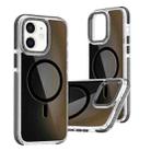 For iPhone 11 Dual-Color Gradient Discolor MagSafe Phone Case(Black) - 1