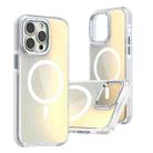 For iPhone 12 Pro Dual-Color Gradient Discolor MagSafe Phone Case(White) - 1