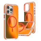 For iPhone 15 Pro Max Dual-Color Gradient Discolor MagSafe Phone Case(Orange) - 1